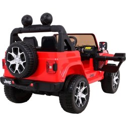 Elbil Jeep Wrangler Rubicon børnebil, rød