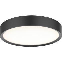 Universal LED-plafond | Ø28 cm | 12W | Svart