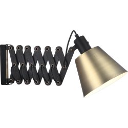 Vintage vägglampa | Svart / mässing