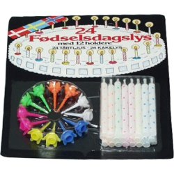 Fødselsdagslys m/holder, 10 lys