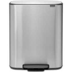Brabantia BO pedalhink | 2 x 30 l | Matt stål