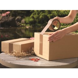 tesa ecoLogo Pakketape | S | 50mm x 50m | Brun