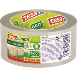 tesa ecoLogo Pakketape | US | 50mm x 66m | Klar