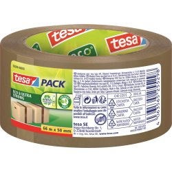 tesa packtejp | Återvunnen | 50 mm x 66 m | Brun