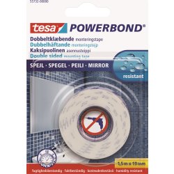 tesa Powerbond Mirror monteringstejp 19 mm x 1,5 m