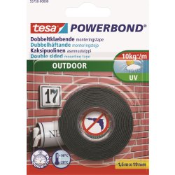 tesa Powerbond Outdoor Monteringstape, 19mm x 1,5m