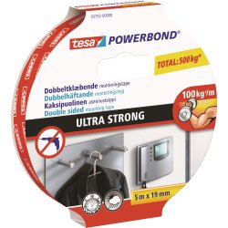tesa Powerbond U.S. Monteringstape, 19mm x 5m