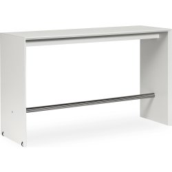 Andersen högbord 295x60x108 cm | Vit laminat / ek