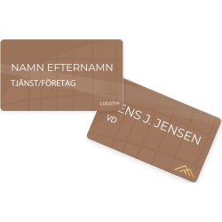 Namnskylt | Eget tryck | 15x8,5 cm | Brun