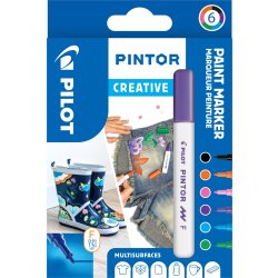 Pilot Pintor märkpenna | F | Creative | 6 färger