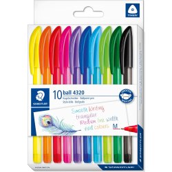 Staedtler 4320 Kulspetspenna | M | 10 färger