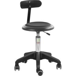 Micro pall, Svart, Konstläder, 43-56 cm, Ryggstöd