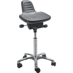 Alfa ståstödstol, Svart, 56-75 cm, Alu, Hjul