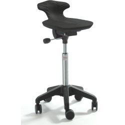 Venus Ståstøttestol, Sort, 61-80 cm, Hjul
