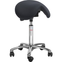 Dalton sadelstol, Svart, Tyg, 60-79 cm, Alu
