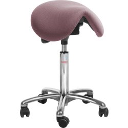 Dalton sadelstol, Rosa, Tyg, 60-79 cm, Alu