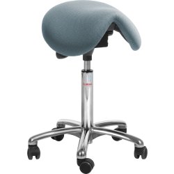 Dalton sadelstol, Blågrå, Tyg, 60-79 cm, Alu