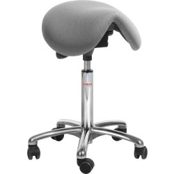 Dalton sadelstol, Grå, Tyg, 60-79 cm, Alu