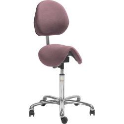 Dalton sadelstol, Rosa, Tyg, 60-79 cm, Ryggstöd