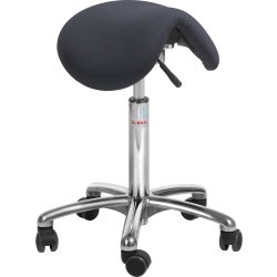 Dalton sadelstol, Svart, Tyg, 53-72cm, Flexmatic
