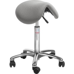 Dalton sadelstol, Grå, Tyg, 53-72cm, Flexmatic