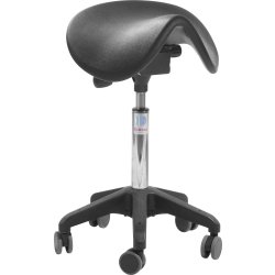 Dalton sadelstol, Svart, PU-sits, 65-84 cm