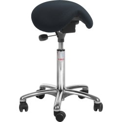 Mini sadelstol, Svart, Tyg, 60-79 cm, Alu