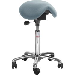 Mini sadelstol, Blågrå, Tyg, 60-79 cm, Alu