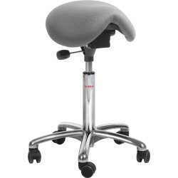 Mini sadelstol, Grå, Tyg, 60-79 cm, Alu
