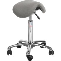 Mini sadelstol, Grå, Tyg, 53-72cm, Flexmatic