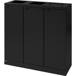 Bica 873 avfallsstation 3x65 l, Lyftlock, Svart