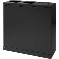 Bica 873 avfallsstation 3x65 l, Lyftlock, Antracit
