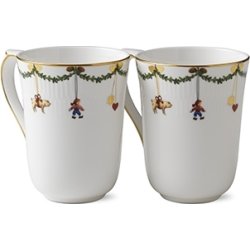 Royal Copenhagen Stjerne Riflet Jul Krus 33cl 2stk