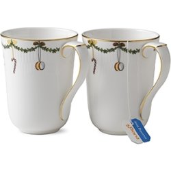 Royal Copenhagen Stjerne Riflet Jul Krus 33cl 2stk