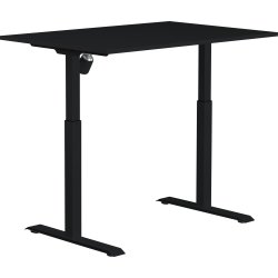 Sun-Flex I höj-/sänkbart bord, 120x80, svart/svart