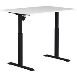 Sun-Flex I höj-& sänkbart bord, 120x80, svart/vit
