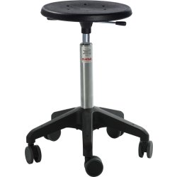 Sigma stol, Svart, PU-sits, 55-74 cm, Hjul