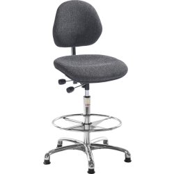 Arbetsstol, Grå, Antistatiskt tyg, 65-91cm