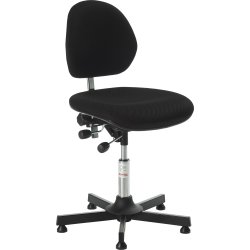 Aktiv arbetsstol, Svart, Ulltyg, 50-63 cm