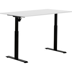 Sun-Flex I höj- & sänkbart bord, 160x80, Svart/vit