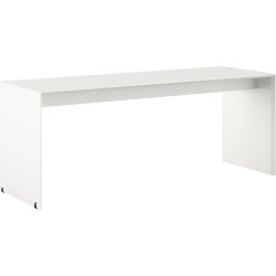 Andersen högbord 240x80x93 cm | Vit laminat / ek