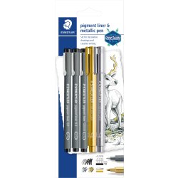 Staedtler DJ pigment liner & metallic marker | Set