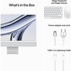 Apple iMac M3 24”, 256 GB, 8 CPU, 8 GPU, sølv