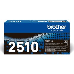 Brother TN2510 lasertoner, sort, 1.200s.