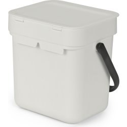 Brabantia Sort&Go, Sortering, 3 L, lysegrå