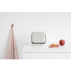 Brabantia Sort&Go, Sortering, 3 L, lysegrå