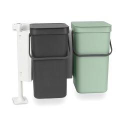 Brabantia Sort&Go, Built-in, 2x12 L, grå/grøn