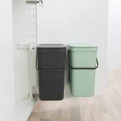 Brabantia Sort&Go, Built-in, 2x12 L, grå/grøn