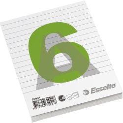 Esselte block | A6 | Topplimmad | Linjerad