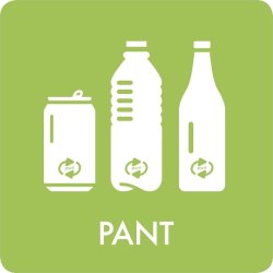Avfallsklistermärke, Pant, Ljusgrön